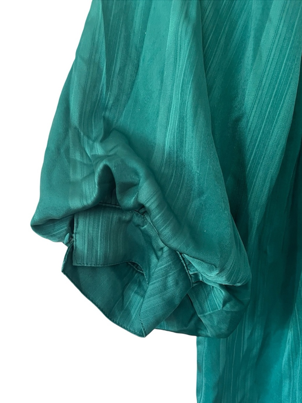 Women’s Umgee Green V Neck drapey blouse top New - Picture 4 of 7
